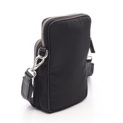 PRADA Triangle Plate Nylon Phone Case Bag Black