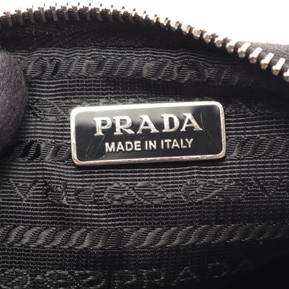 PRADA Triangle Plate Nylon Phone Case Bag Black
