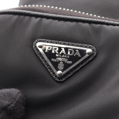 PRADA Triangle Plate Nylon Phone Case Bag Black