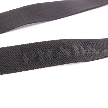 PRADA Triangle Plate Nylon Phone Case Bag Black