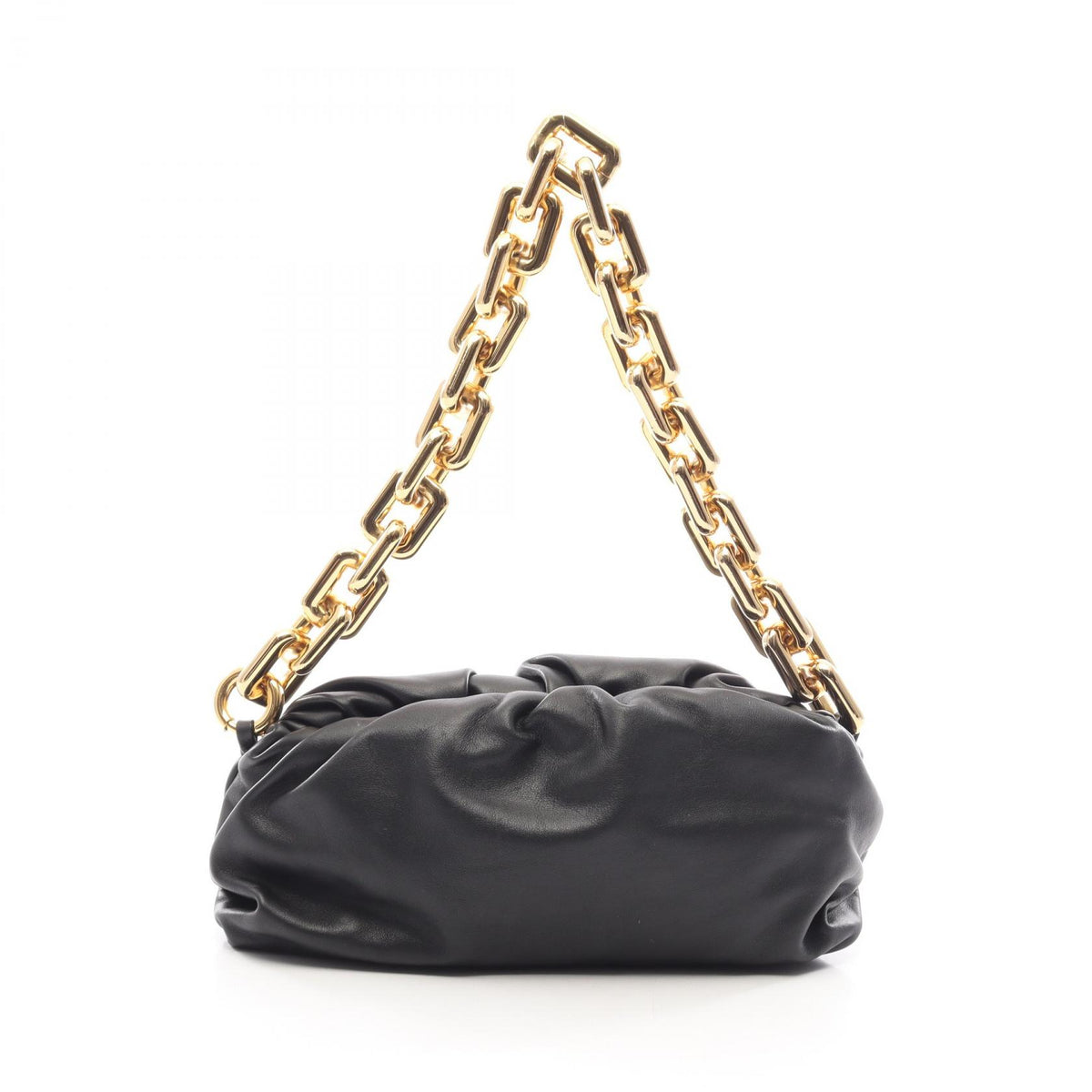 BOTTEGA VENETA The Chain Black Leather Shoulder Bag