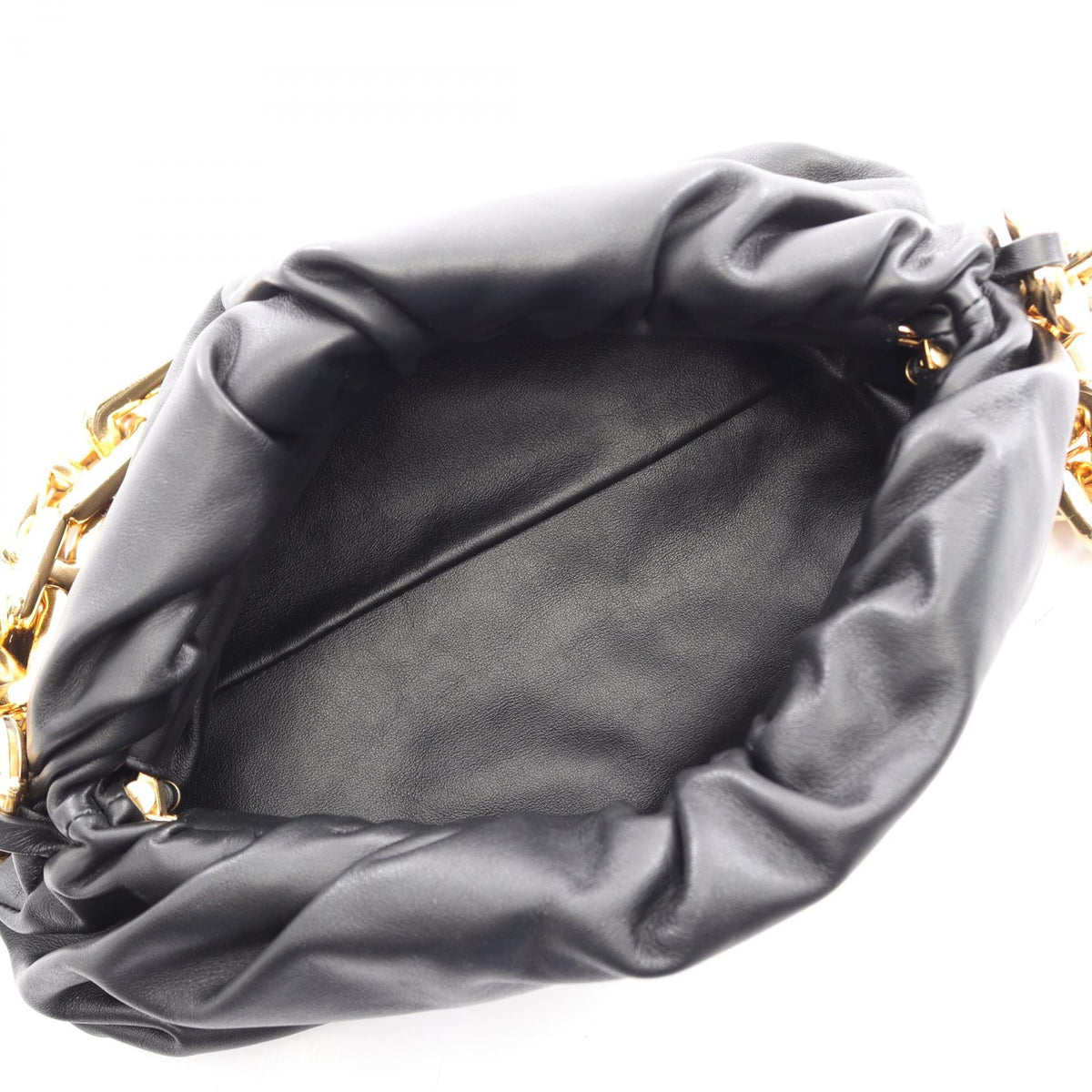 BOTTEGA VENETA The Chain Black Leather Shoulder Bag