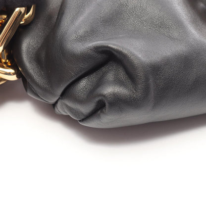 BOTTEGA VENETA The Chain Black Leather Shoulder Bag