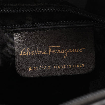 Salvatore Ferragamo Vara Lizard Bag Black