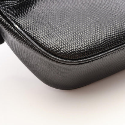 Salvatore Ferragamo Vara Lizard Bag Black