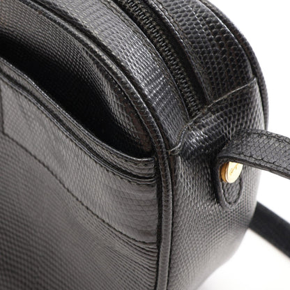 Salvatore Ferragamo Vara Lizard Bag Black