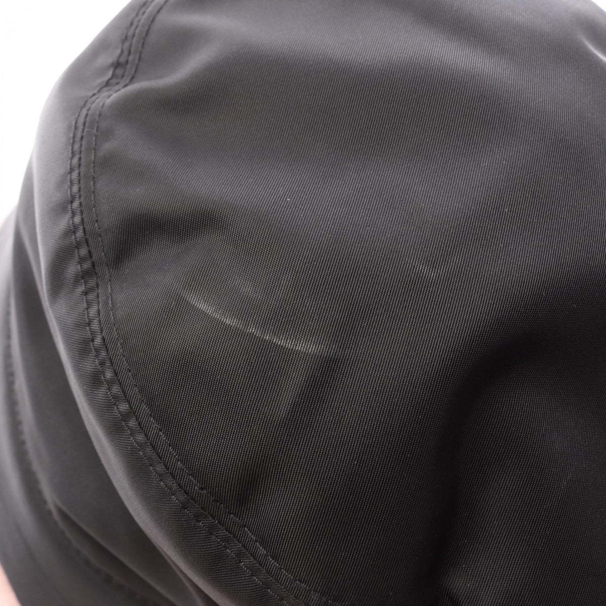 PRADA Re-Nylon Fur Trim Bucket Hat Size M