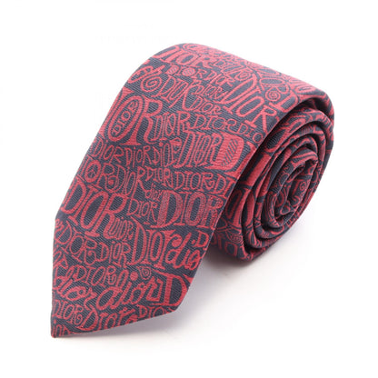 Dior x Shawn Stussy All-Over Logo Silk Tie Navy