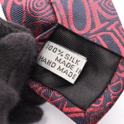 Dior x Shawn Stussy All-Over Logo Silk Tie Navy
