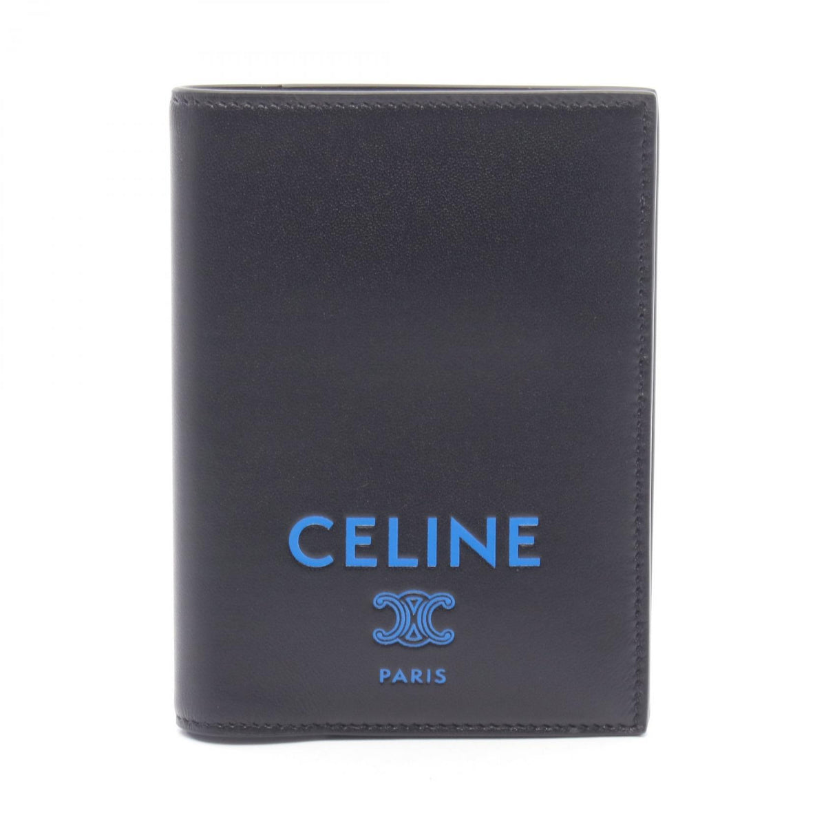CELINE Black Leather Passport Holder Wallet
