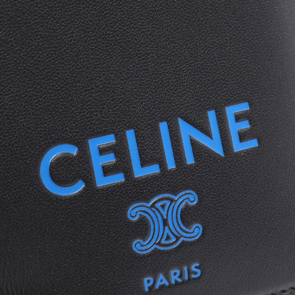 CELINE Black Leather Passport Holder Wallet