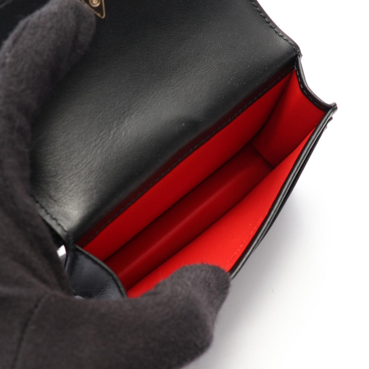 Christian Louboutin Bettina Leather Card Holder Black Card Case