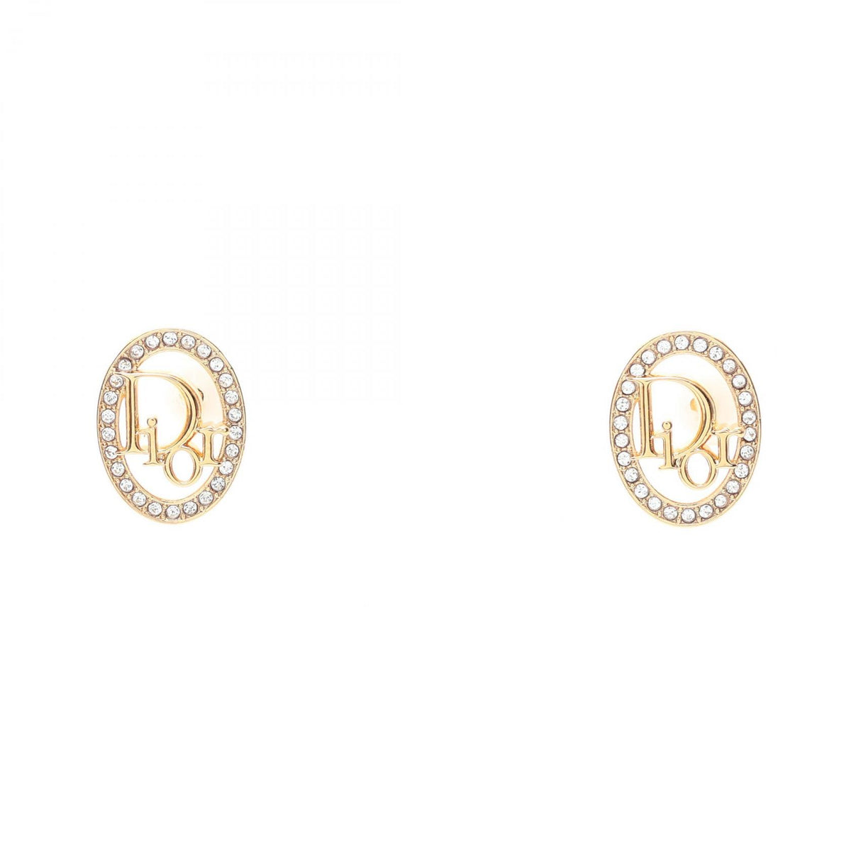 Dior Oblique Rhinestone Earrings