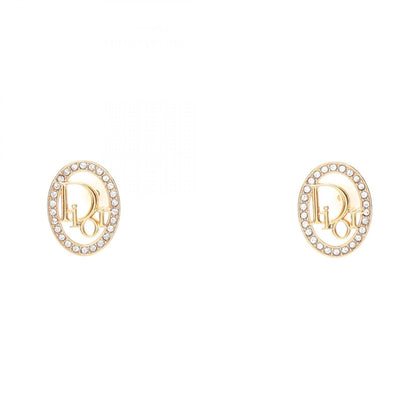 Dior Oblique Rhinestone Earrings