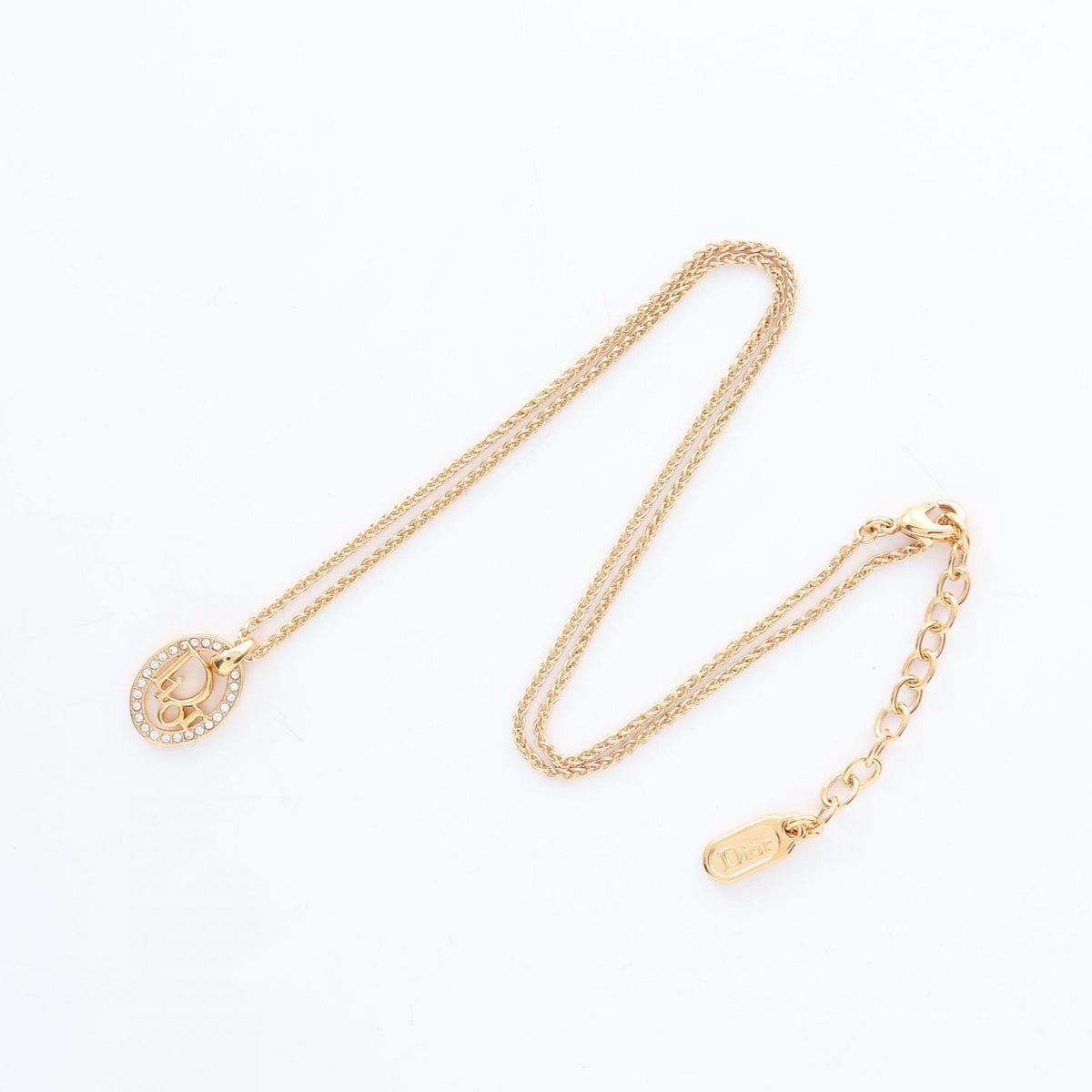Christian Dior Oblique GP Necklace Gold