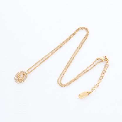 Christian Dior Oblique GP Necklace Gold