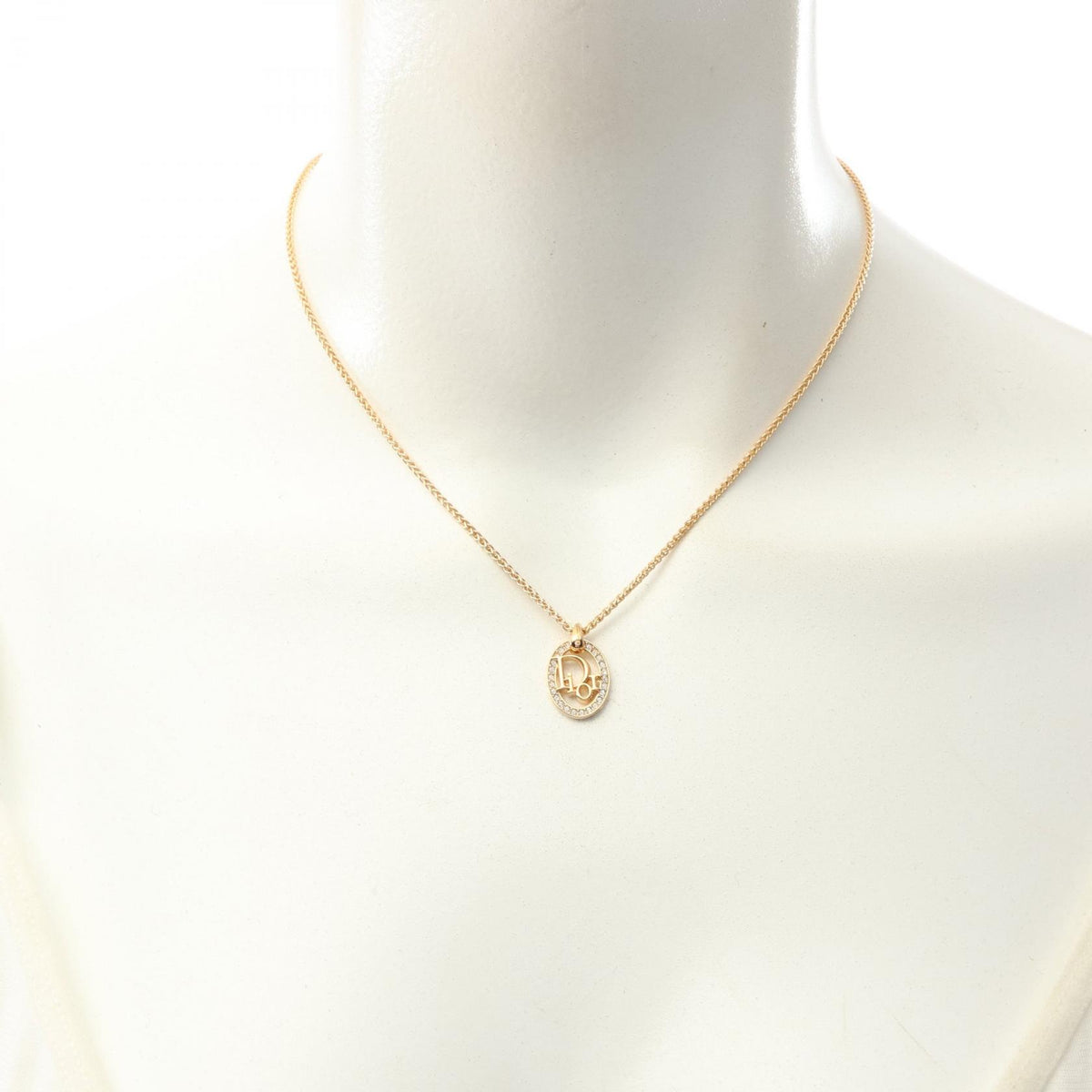 Christian Dior Oblique GP Necklace Gold