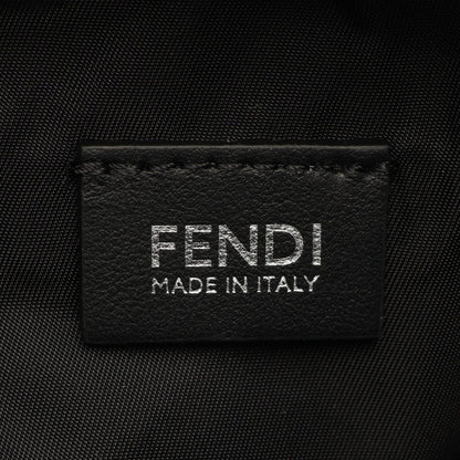 FENDI Zucca Canvas Leather Clutch Bag Brown
