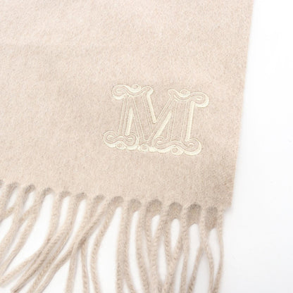 MAX MARA Monogram Cashmere Scarf Beige