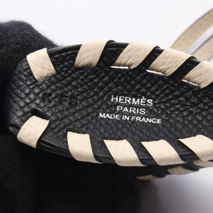 HERMES Cheval Tresse Cle Veau Charm Black