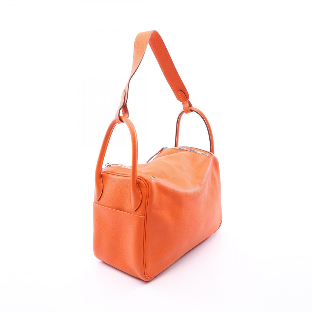 HERMES Lindy 30 Evercolor Bag Orange