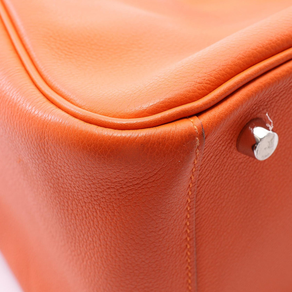 HERMES Lindy 30 Evercolor Bag Orange