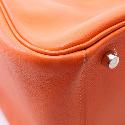 HERMES Lindy 30 Evercolor Bag Orange