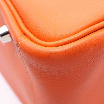 HERMES Lindy 30 Evercolor Bag Orange