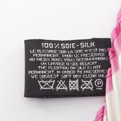 CHANEL Coco Mark Pleated Silk Scarf