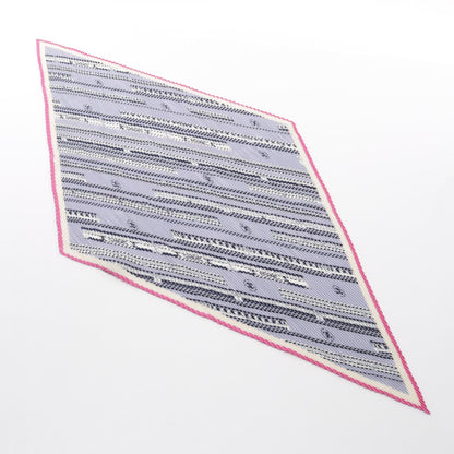 CHANEL Coco Mark Pleated Silk Scarf