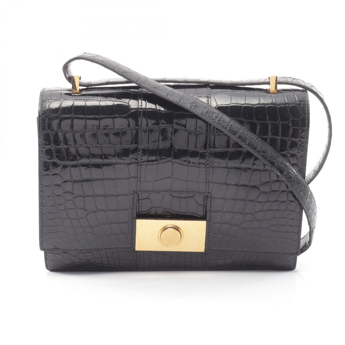 HERMES Vintage Exotic Leather Shoulder Bag