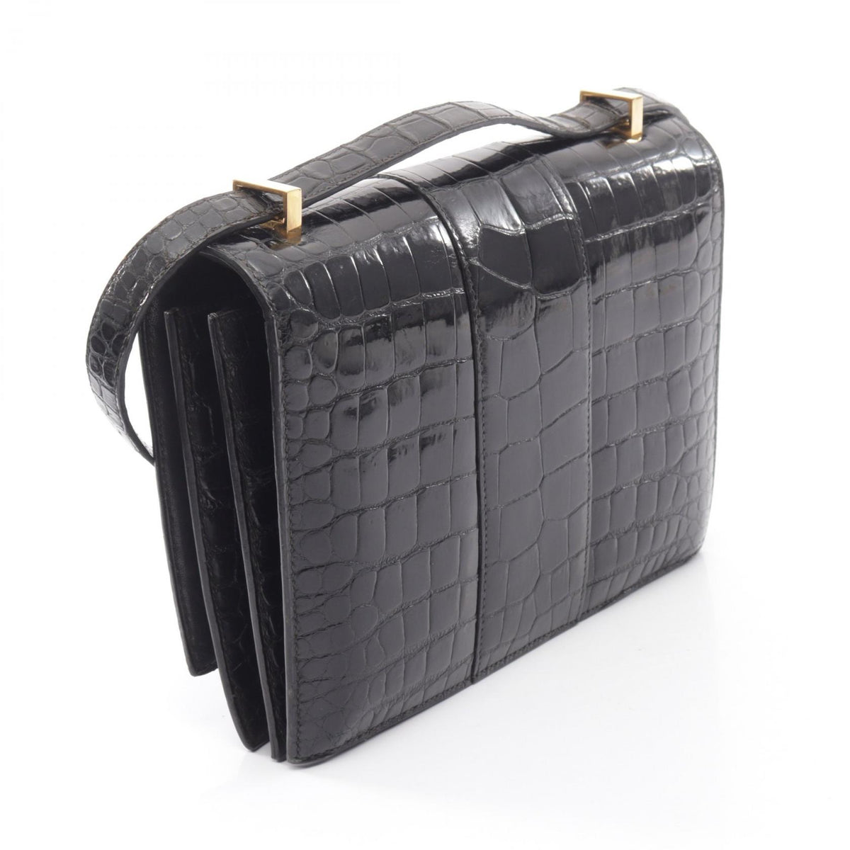 HERMES Vintage Exotic Leather Shoulder Bag