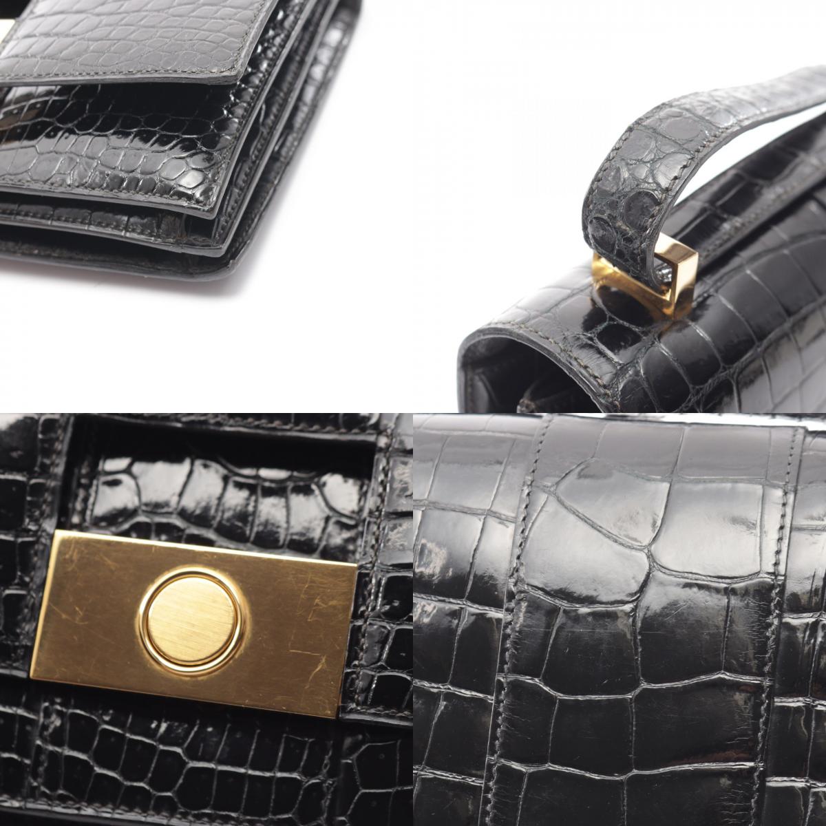 HERMES Vintage Exotic Leather Shoulder Bag