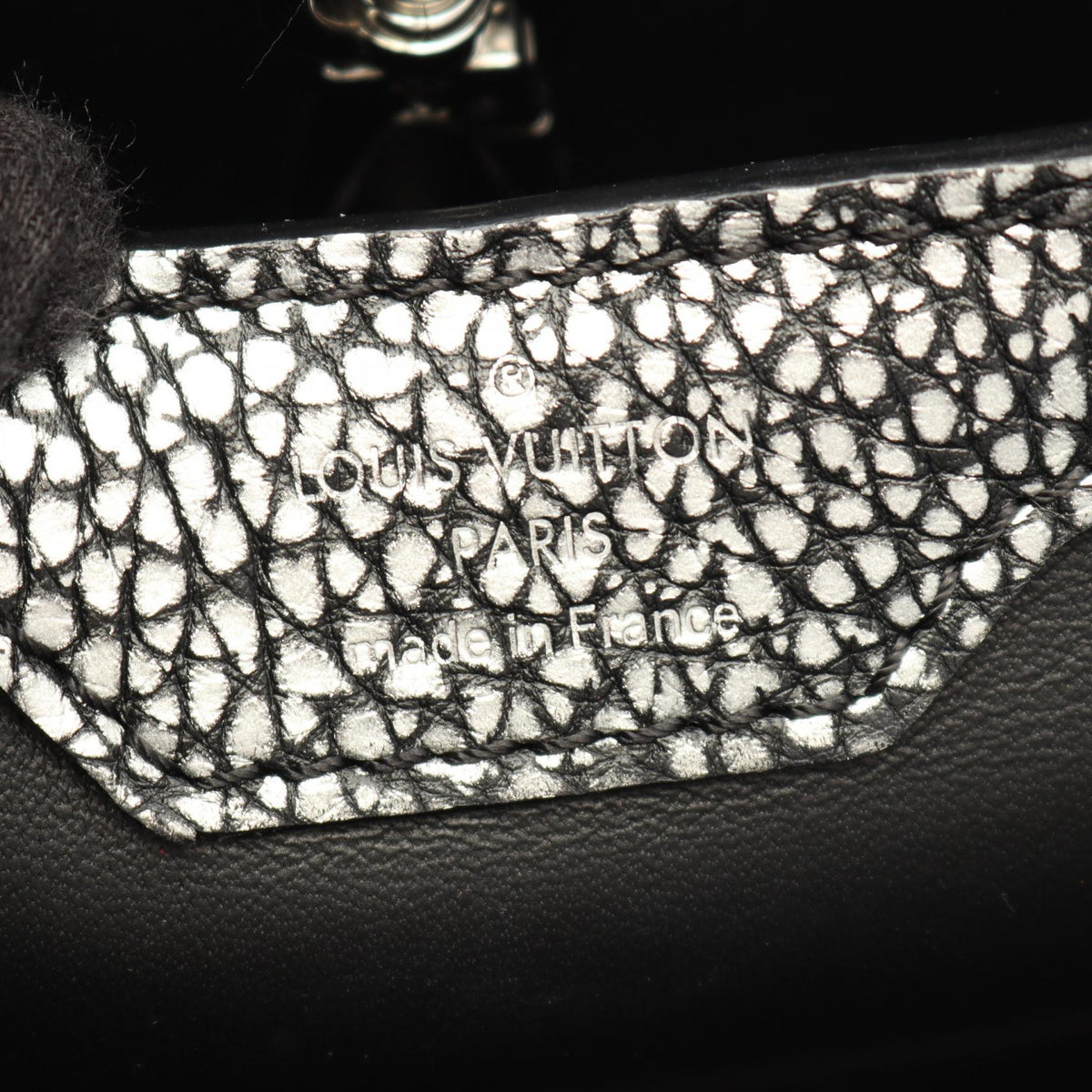 LOUIS VUITTON Capucines MM Handbag Silver