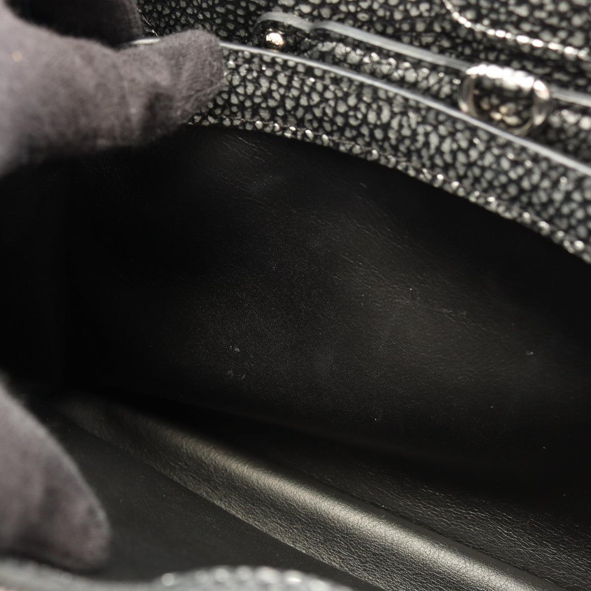 LOUIS VUITTON Capucines MM Handbag Silver
