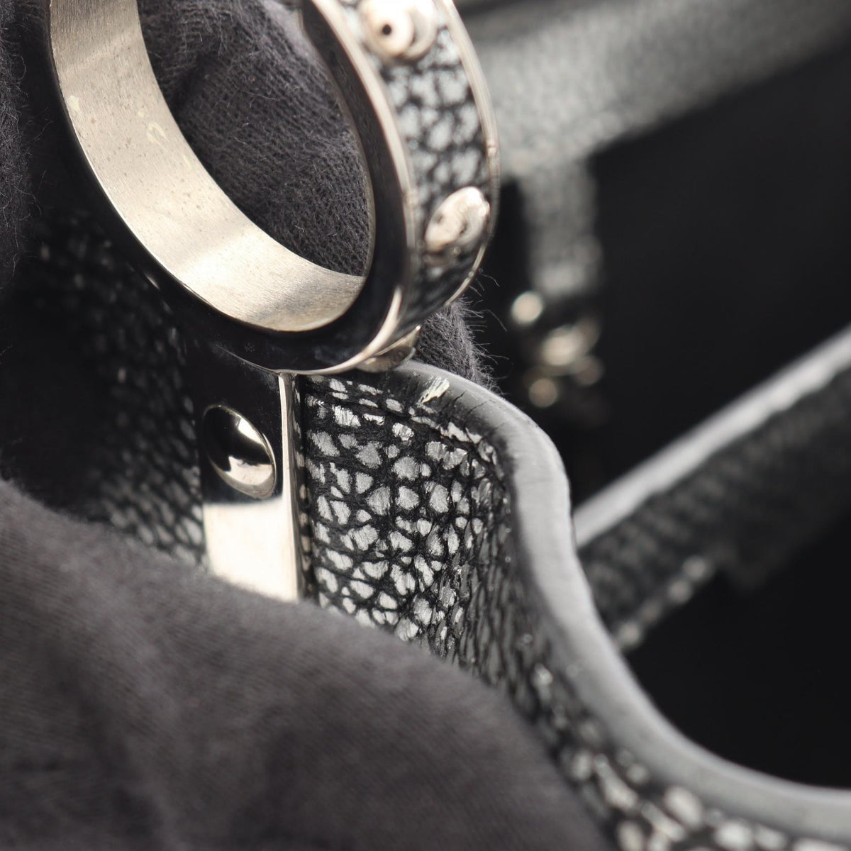 LOUIS VUITTON Capucines MM Handbag Silver