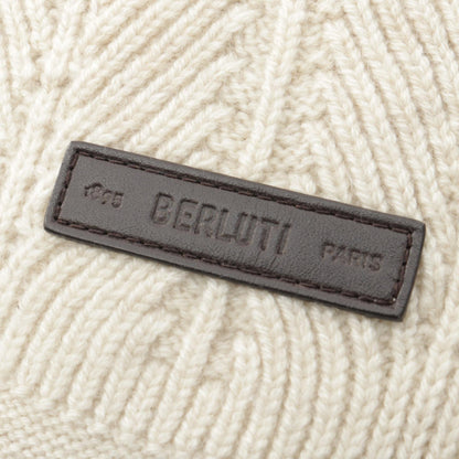 Berluti Herringbone Cashmere Scarf Beige
