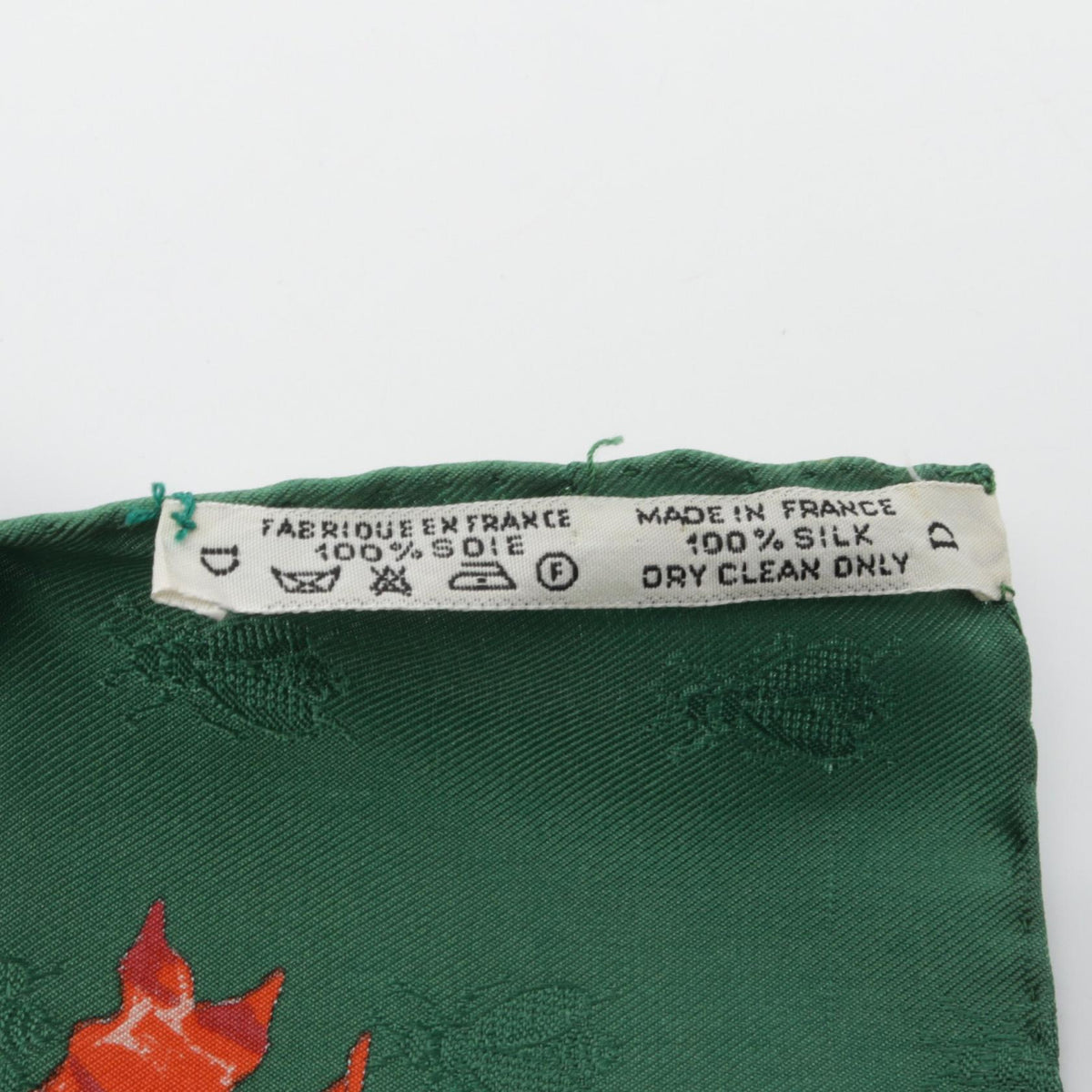 HERMES Carre 90 Napoleon Silk Scarf Green