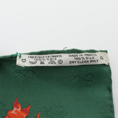 HERMES Carre 90 Napoleon Silk Scarf Green