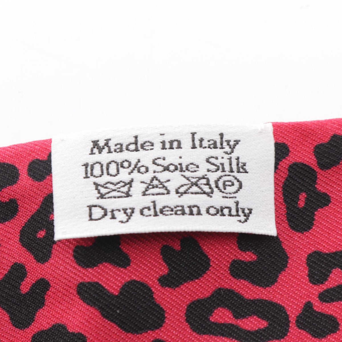 Dior Mitzah Leopard Ribbon Silk Scarf Red