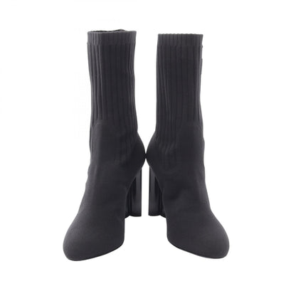 LOUIS VUITTON Silhouette Flower Heel Boots Black Size 37