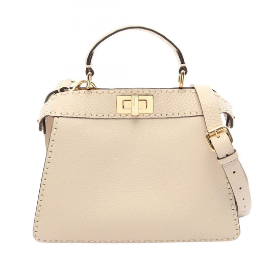 FENDI Peekaboo ISeeU Small Handbag White