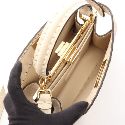 FENDI Peekaboo ISeeU Small Handbag White