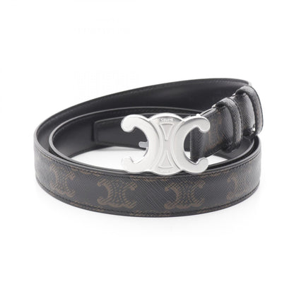 CELINE Medium Triomphe PVC Belt Black Size 90