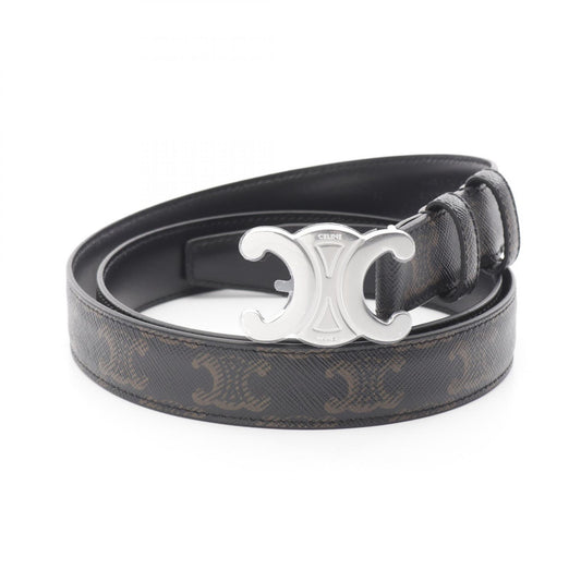 CELINE Medium Triomphe PVC Belt Black Size 90