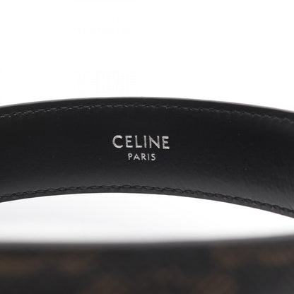 CELINE Medium Triomphe PVC Belt Black Size 90