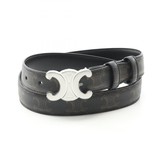 CELINE Medium Triomphe PVC Belt Black Size 95
