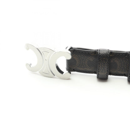CELINE Medium Triomphe PVC Belt Black Size 95