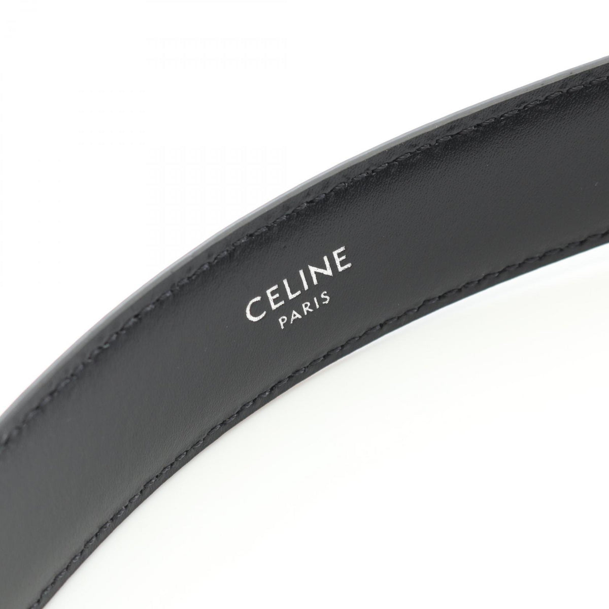 CELINE Medium Triomphe PVC Belt Black Size 95