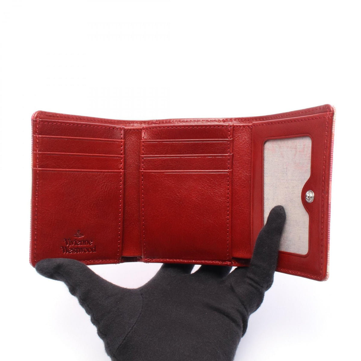 Vivienne Westwood Check PVC Wallet Pink